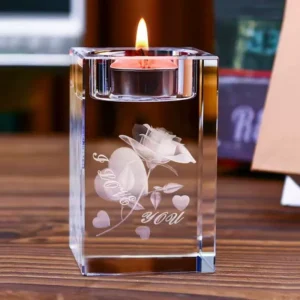 Crystal Carved Candle Holder